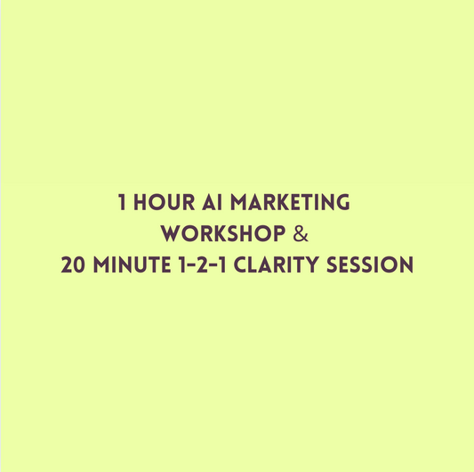 1 Hour AI Marketing Workshop & 1:1 Clarity Sessions - Priced for up to 10 Participants